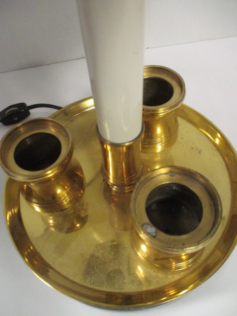 Historical Charleston Reproductions Brass Bouillotte Style Lamp with Black Marble Base - 3