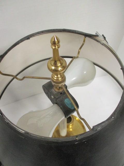 Historical Charleston Reproductions Brass Bouillotte Style Lamp with Black Marble Base - 5