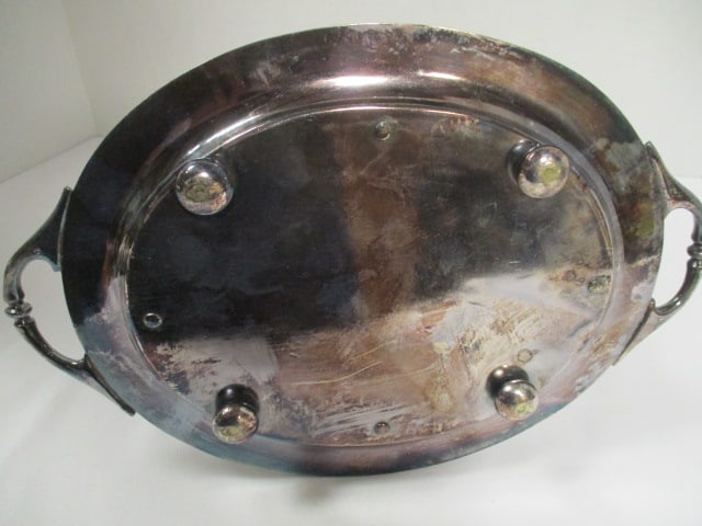 Vintage Silverplated Covered Biscuit Barrel with Attached Undertray - 4