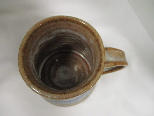 Jeff Greene Signed Studio Pottery Mugs and Footed Bean Pot - 3