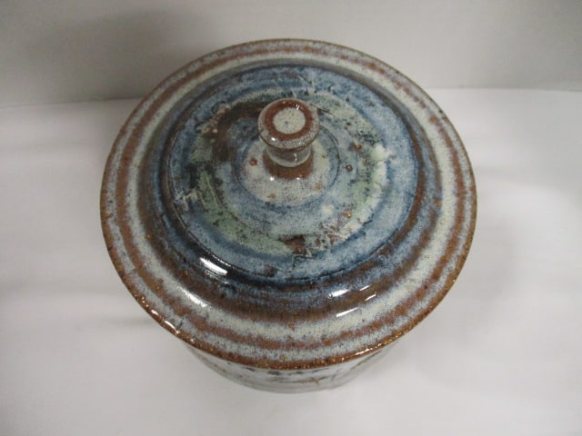 Jeff Greene Signed Studio Pottery Mugs and Footed Bean Pot - 5