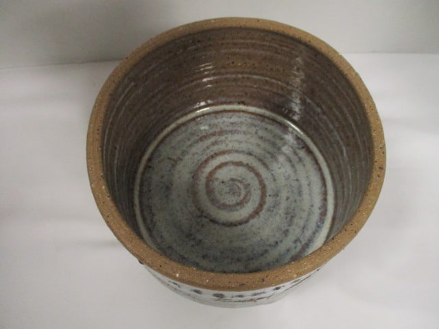 Jeff Greene Signed Studio Pottery Mugs and Footed Bean Pot - 6