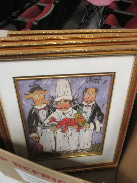 Four Framed Joanna Whimsical Chef Art (1 of 6)
