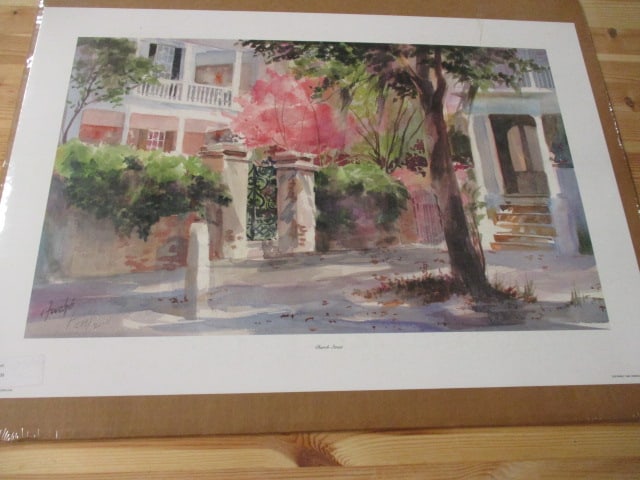 Signed Limited Edition 1993 Virginia Fouche Bolton "Church Street" Charleston, SC (1 of 5)