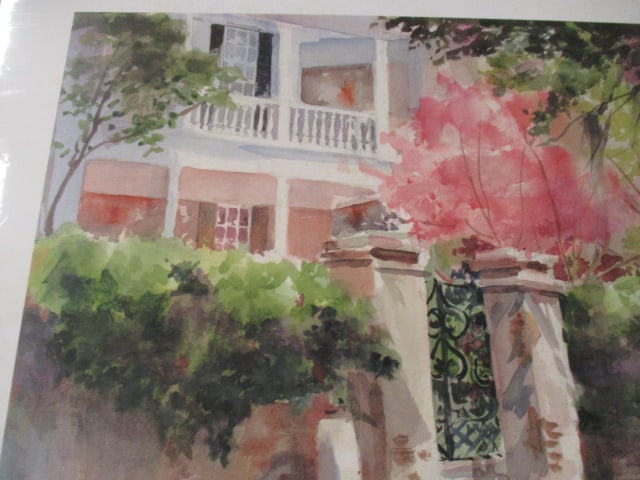 Signed Limited Edition 1993 Virginia Fouche Bolton "Church Street" Charleston, SC - 2