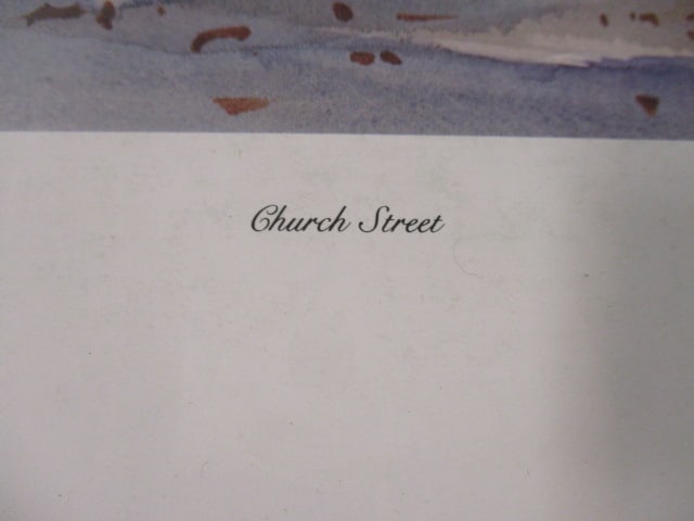 Signed Limited Edition 1993 Virginia Fouche Bolton "Church Street" Charleston, SC - 4