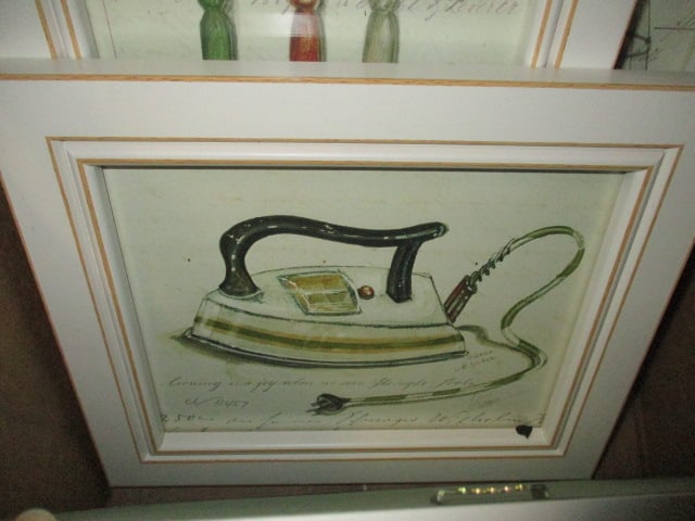 Six Framed Spicher & Co. Laundry Themed Prints - 4
