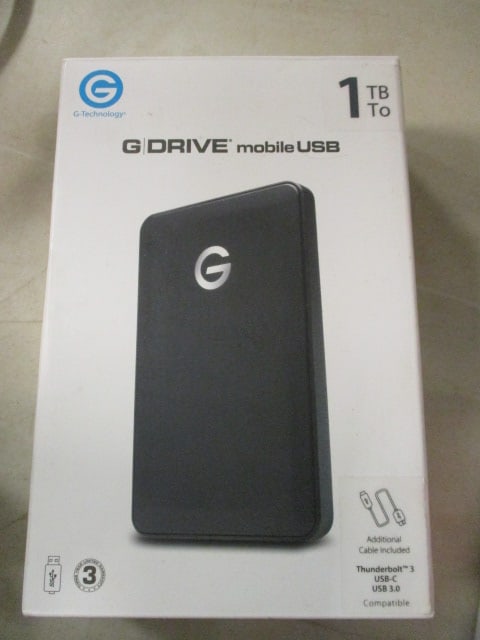 G-Technology G Drive Mobile USB 1 TB To External Hard Drive in Original Box: .