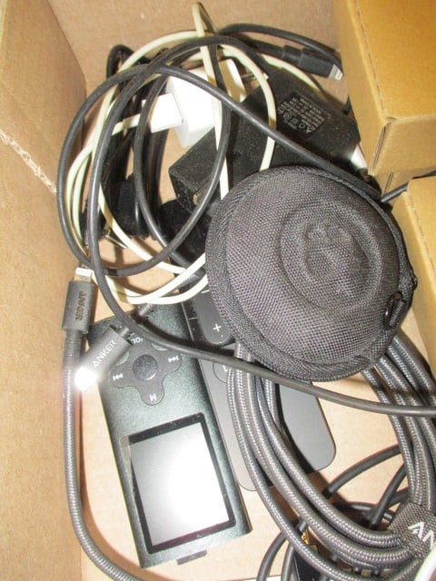 Assortment of Electronic Bulbhead Power Banks, Earbuds, Power Blocks, Lightening and C Power Cables - 5