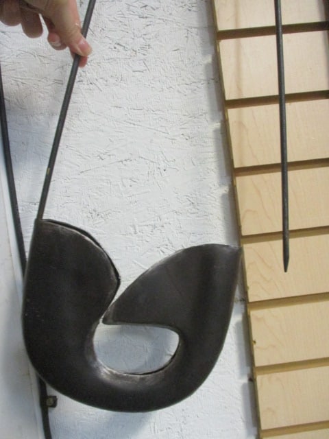 Large Brushed Metal Safety Pin Wall Art - 2
