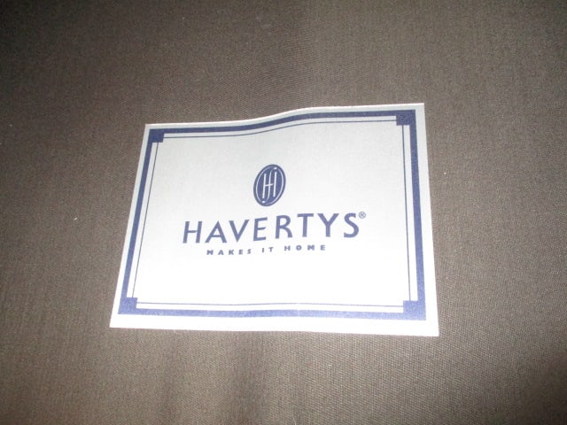 Haverty's Brown Leather Loveseat - 4