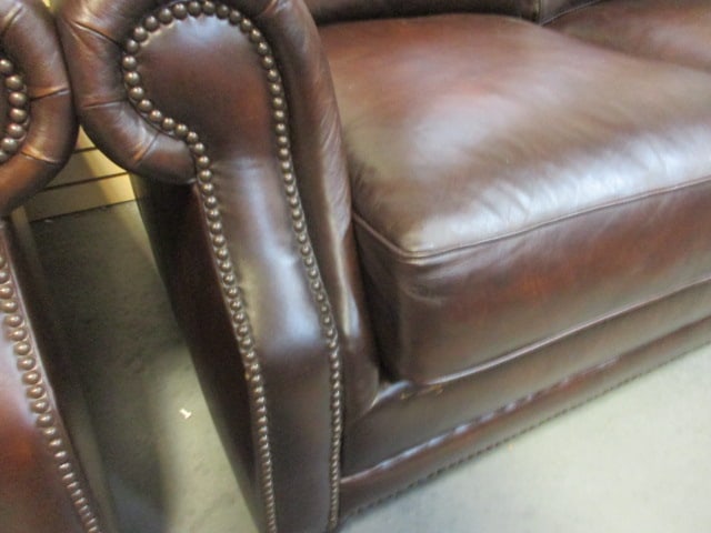 Bernhardt Brown Leather Sofa - 2