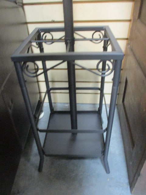Black Metal Free Standing Coat Rack Umbrella Stand Hall Tree - 2