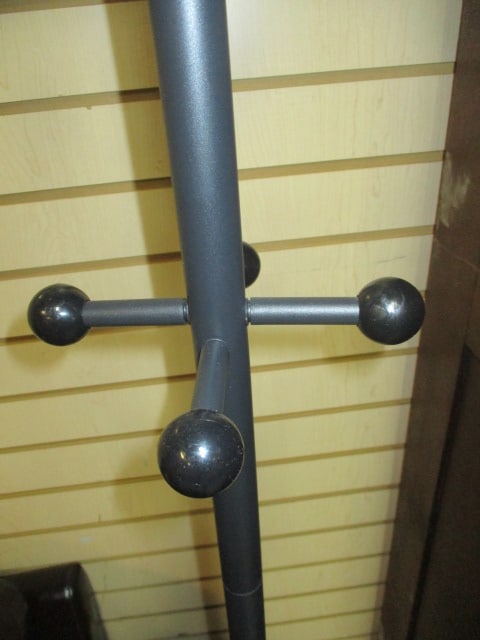 Black Metal Free Standing Coat Rack Umbrella Stand Hall Tree - 3