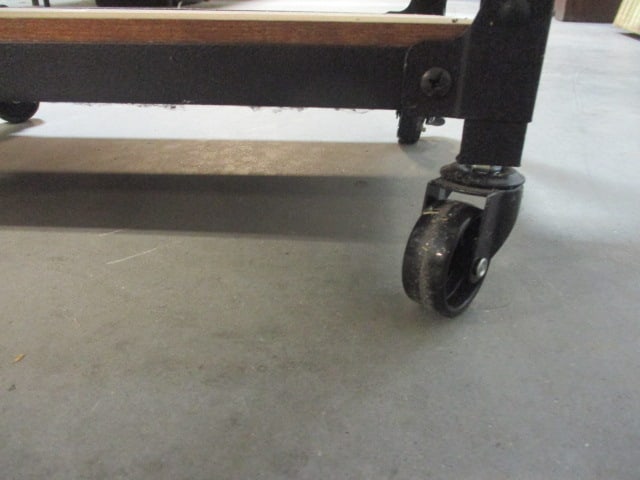 Industrial Style Metal and Wood 4-Shelf Rolling Cart - 3