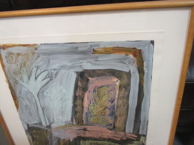 Framed and Matted "Winter Woods" by Karen Breuing Acrylic/Pastel/Oil on - 2