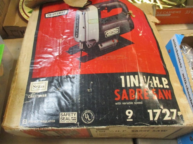 Sears Craftsman 1 IN. 1/2 H.P. Sabre Saw in Original Box: .