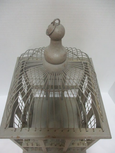 Wood and Wire Bird Cage - 2