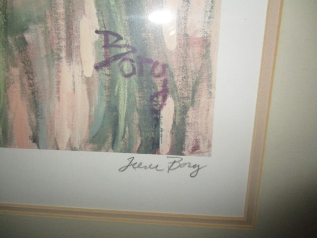 Framed and Matted "Le Bois Enchante" by J. Boy Print Artwork - Signed and Numbered - 4