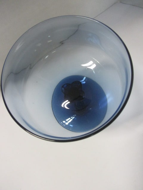 Set of 6 Lenox Blue Mist Crystal Champagne Coupe Glasses - 4
