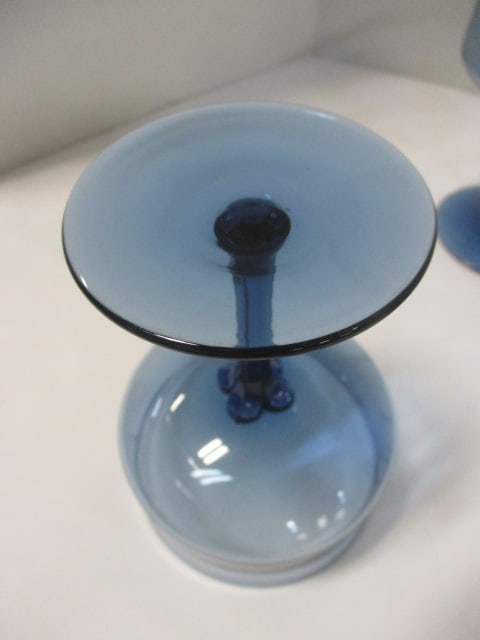 Set of 6 Lenox Blue Mist Crystal Champagne Coupe Glasses - 5
