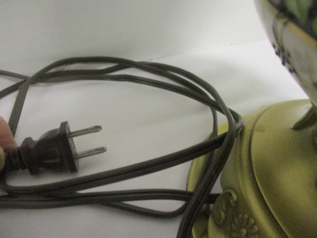 Mid Century Modern Rembrandt Porcelain and Brass Table Lamp - 8