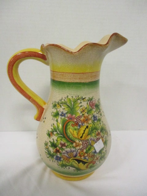 Giftcraft, Inc. Tuscany Pitcher: 11", chip and crazing