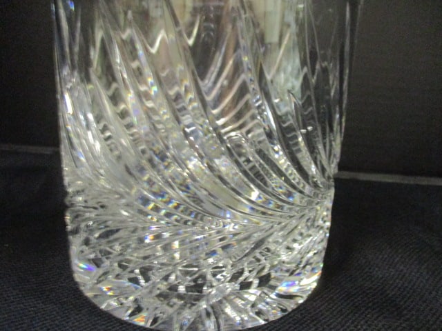 Vintage Cut Glass Crystal Biscuit Jar - 6