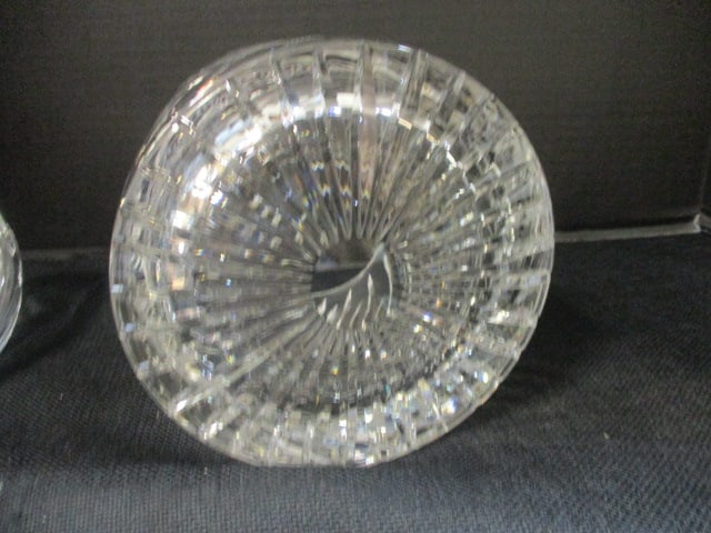 Vintage Cut Glass Crystal Biscuit Jar - 7