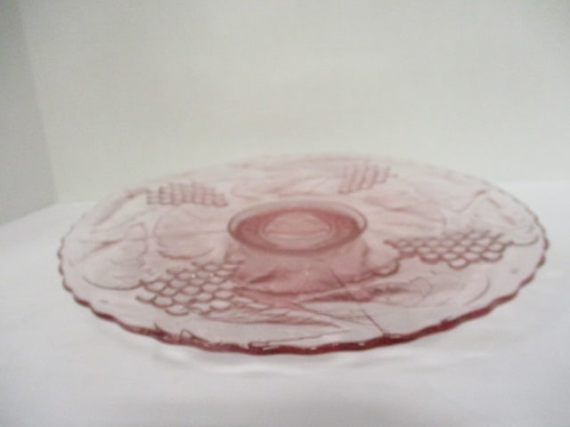 Vintage Pink Depression Glass Cake Stand (1 of 5)