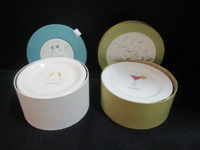 Williams-Sonoma "Cheers" Plates and Signature Housewares "Martini" Plates (1 of 8)