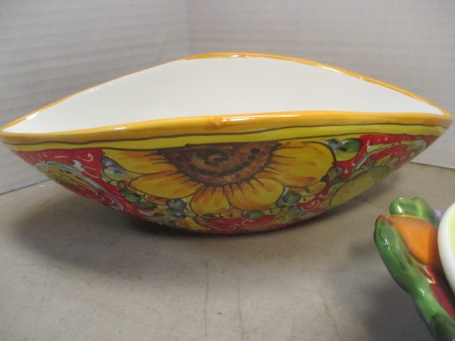 Sonoma Life+Style Painted Fruit Trivet and Bowls, Siena Painted Serving Bowl, - 2