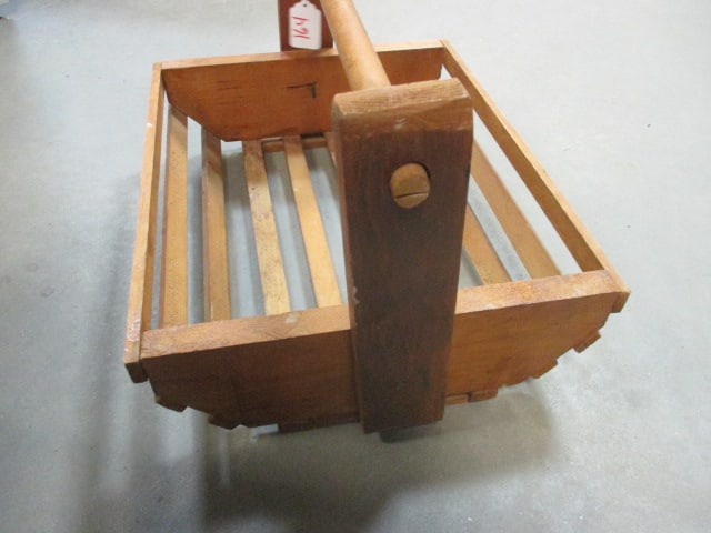 Vintage Wood Basket - 2