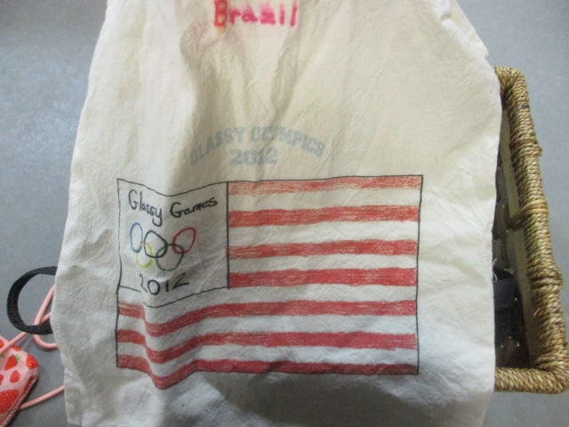 Vintage 1-Handle Basket with Canvass and Plastic Bags - 5