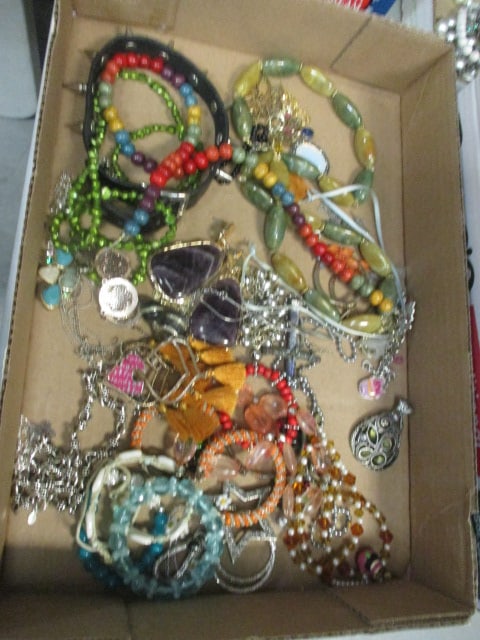 Lot of Estate Costume Jewelry - Necklaces, Bracelets, Earrings (1 of 7)