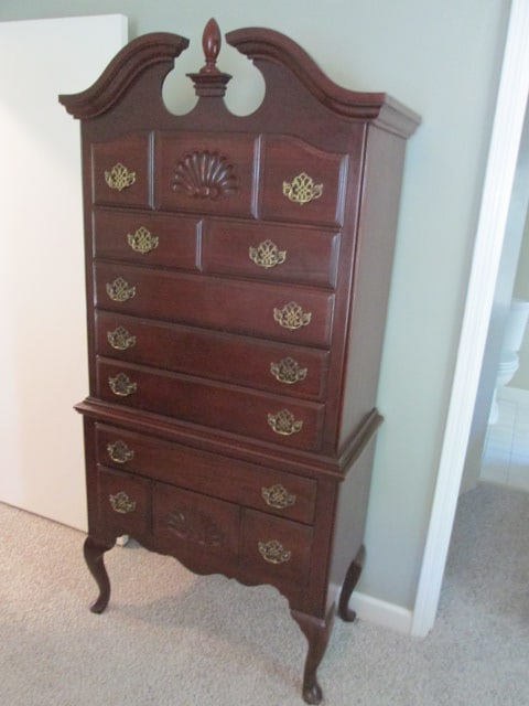 Mahogany Colonial Revival 2 Piece Highboy (1 of 5)