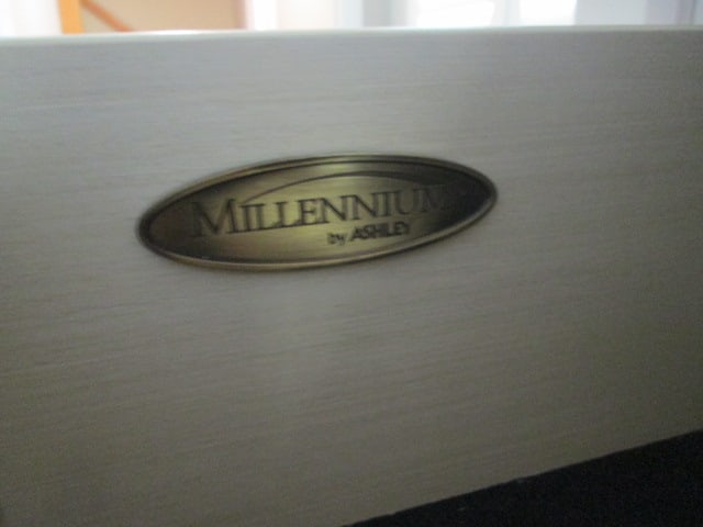 Like New Ashley White Millenium Collection 3 Drawer Nightstand - 5