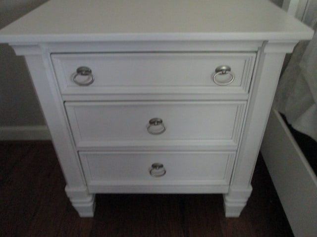 Like New Ashley White Millenium Collection 3 Drawer Nightstand - 3