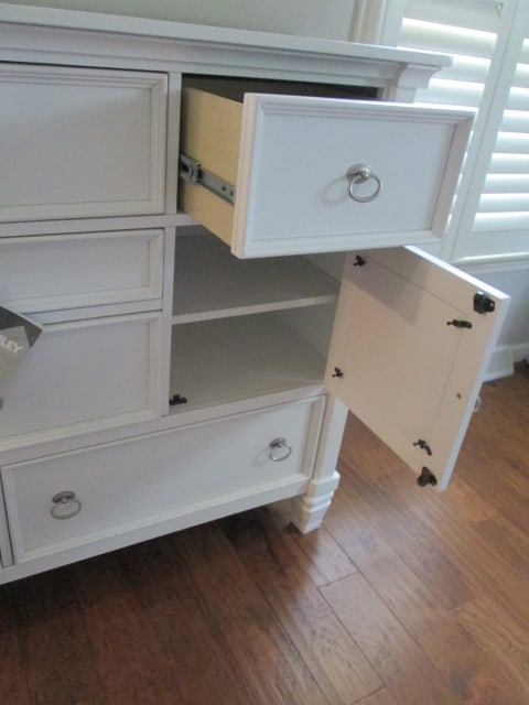 Like New Ashley White Millenium Collection Tall Gentleman's Dresser - 4