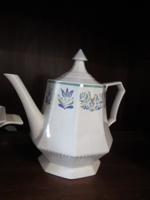Independence Ironstone by Interpace Coffee Pot and Covered Dish - 2
