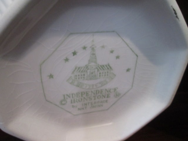 Independence Ironstone by Interpace Coffee Pot and Covered Dish - 3