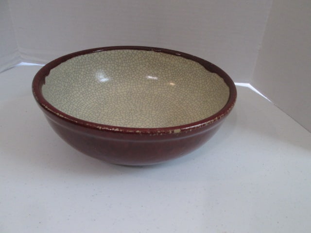 Pier 1 Crackle Collection Stoneware Bowl: 10 1/4"dia x 3 1/2"h