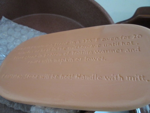 Tio Sancho Pottery Taco Tray and Tortillas Keeper with Warming Tile - 4