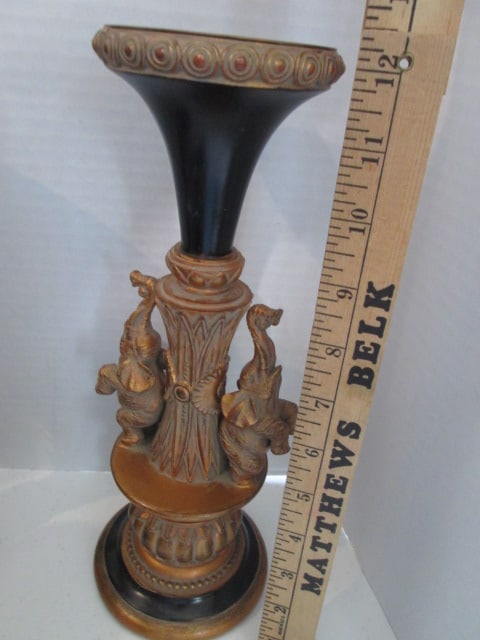 Four Pillar Candle Holders and Ceramic and Sculpted Candy Dish - 4