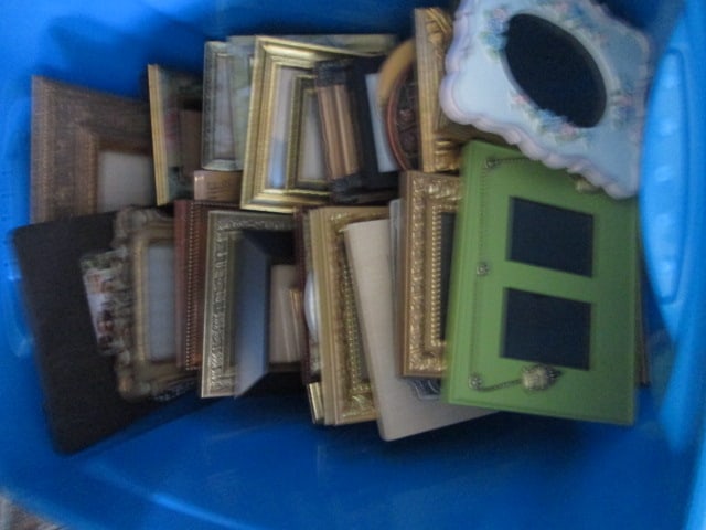 Large Assortment of Nice Photo Frames in 18 Gallon Totes (1 of 2)