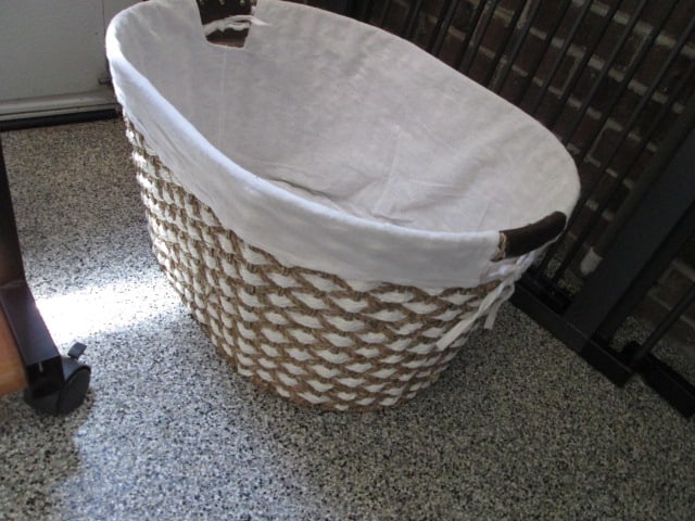 Woven Laundry Hamper Basket with Fabric Liner: Local Pickup Only