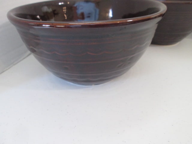 Mar-Crest Oven Proof Stoneware Daisy Dot 3 Piece Nesting Bowl Set - 2
