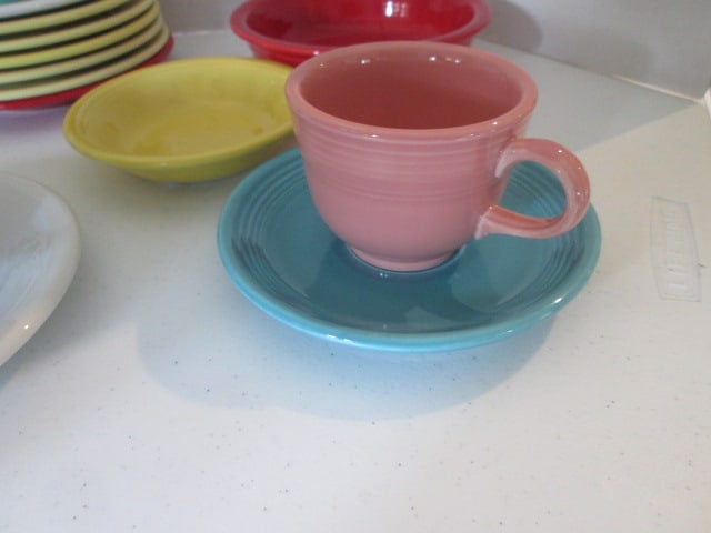 Grouping of Fiesta Ware Plates, Cups, Saucers and Bowl - 3