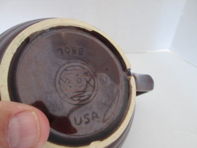 Vintage McCoy Brown Drip Teapot - 2