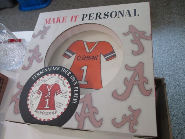 New in Box Magnolia Lane Make It Personal "Clemson Born to Yell Go Tigers!" Bowl: .